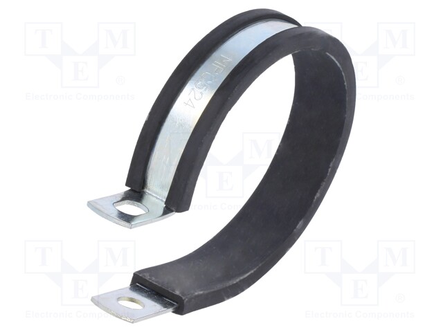 Fixing clamp; ØBundle : 51÷54mm; W: 13mm; steel; Ømount.hole: 6.5mm