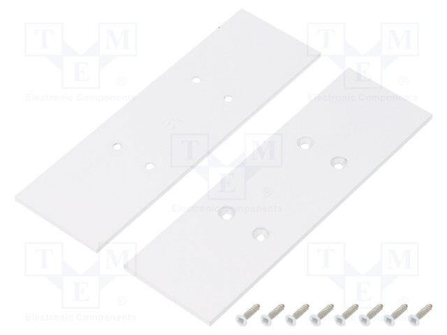 Cap for LED profiles; white; steel; Application: VARIO30