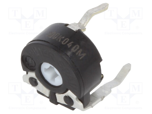 Potentiometer: mounting; single turn,horizontal; 100kΩ; 100mW