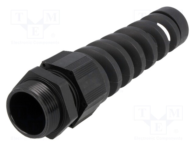 Cable gland; with strain relief; PG21; IP68; Mat: polyamide; black