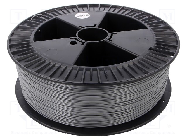 Filament: PET-G; 1.75mm; grey; 220÷250°C; 2kg; ±0,05mm