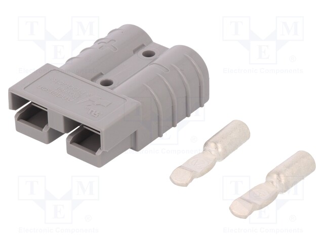 Plug; wire-wire; SB50; hermaphrodite; PIN: 2; for cable; crimped