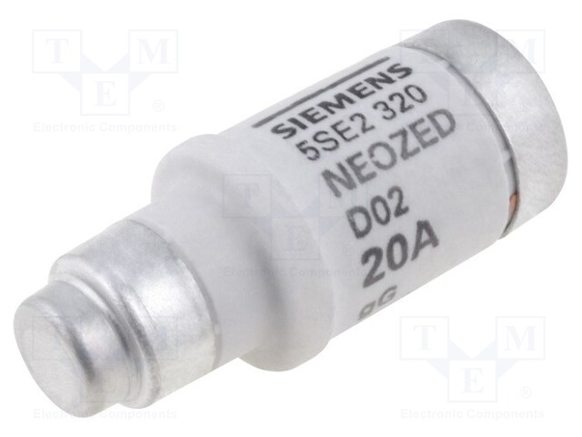 Fuse: fuse; gG; 20A; 400VAC; industrial; D02; NEOZED