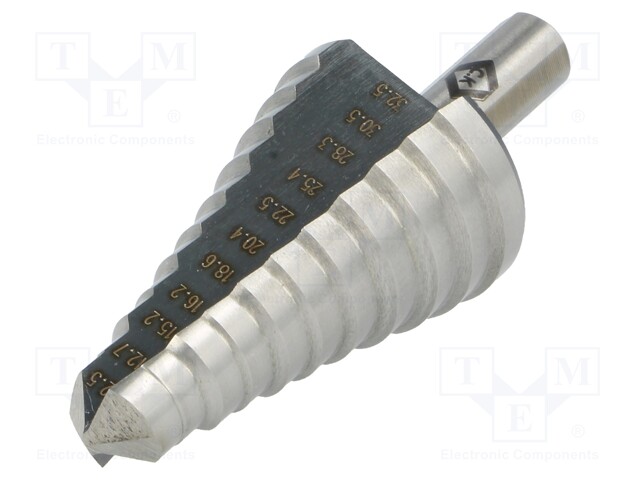 Drill bit; for thin tinware; Ø: 12.5÷32.5mm; HSS; Steps: 11