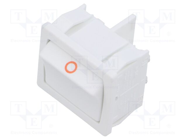 ROCKER; DPST; Pos: 2; ON-OFF; 10A/250VAC; white; IP40; none; 100mΩ