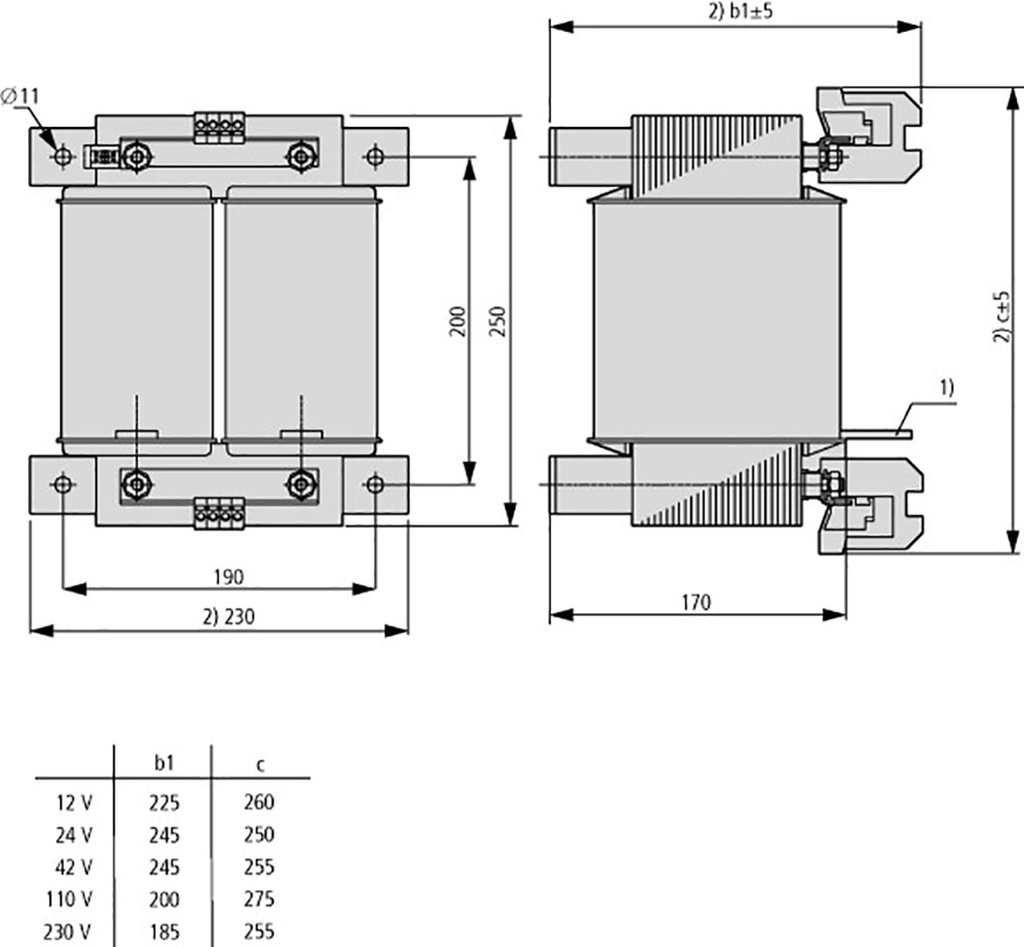 Transformer: mains; 4000VA; 400VAC; 230V; Leads: terminal block