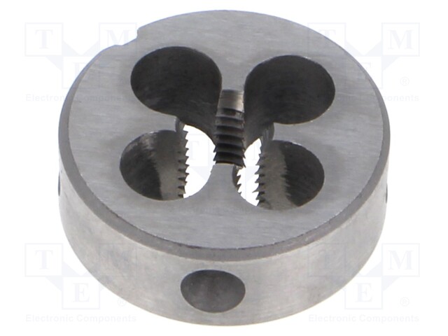 Threading die; HSS; M7; 1; Ø: 25mm; Thk: 9mm; Conform to: DIN 223; 6g