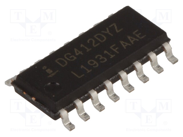 IC: analog switch; SPST-NO; Channels: 4; SO16; Package: tube; 30mA