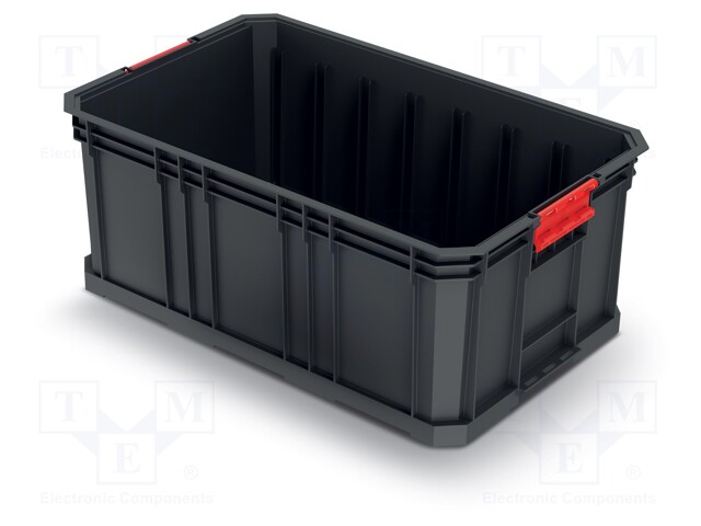 Container: cuvette; black; 520x329x210mm; 50kg; MODULAR SOLUTION