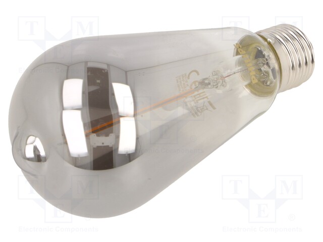 LED lamp; smoky; E27; 230VAC; 100lm; 2.3W; 1800K; CRImin: 80