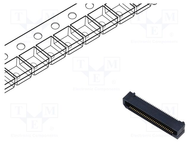 Connector: PCB to PCB; female; PIN: 60; 0.8mm; ERF8; gold-plated