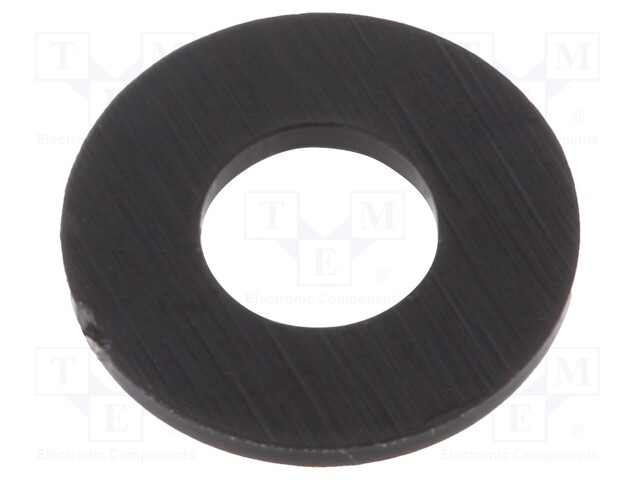 Washer; round; M3; D=7mm; h=0.5mm; polyamide; Colour: black