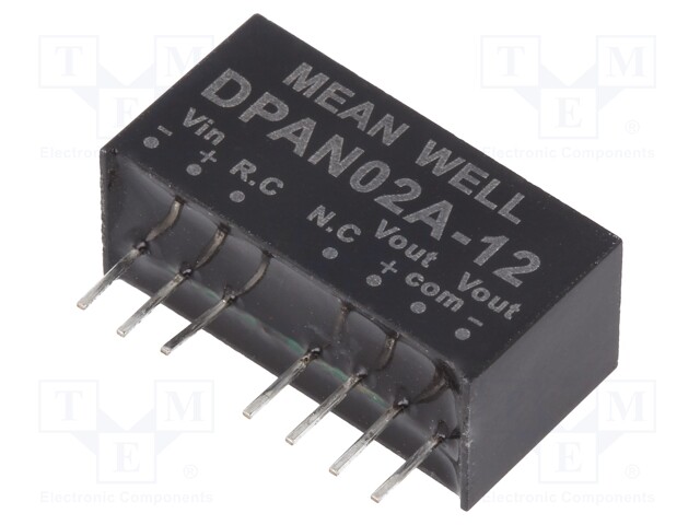 Converter: DC/DC; 2W; Uin: 9÷18V; Uout: 12VDC; Uout2: -12VDC; SIP8