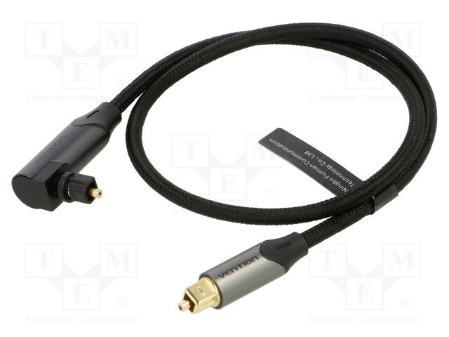 Cable; Toslink plug,both sides; 0.5m; Plating: gold-plated; black