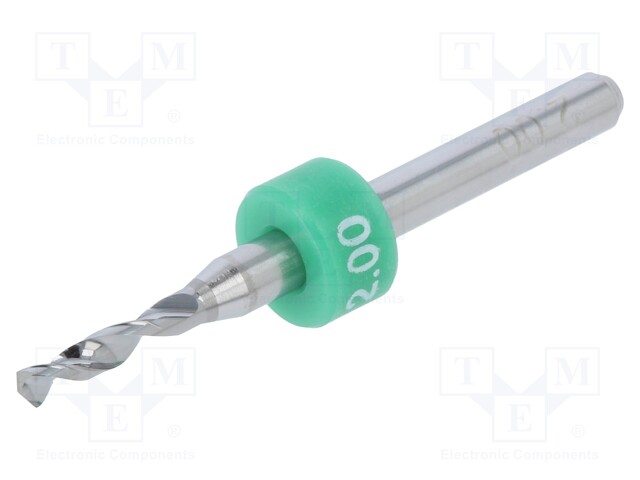 Drill bit; PCB; Ø: 2mm; carbon steel; 1/8" (3,175mm)