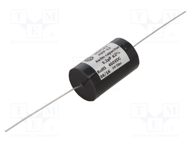 Capacitor: polypropylene; 8.2uF; 400VDC; ±2%; Ø24x40mm; -25÷85°C