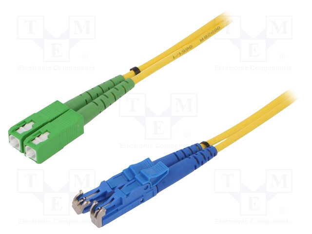 Fiber patch cord; E2,SCA; 2m; Optical fiber: 9/125um; yellow