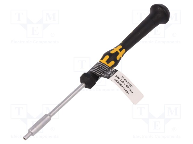 Screwdriver; hex socket; precision,ESD; Blade length: 60mm