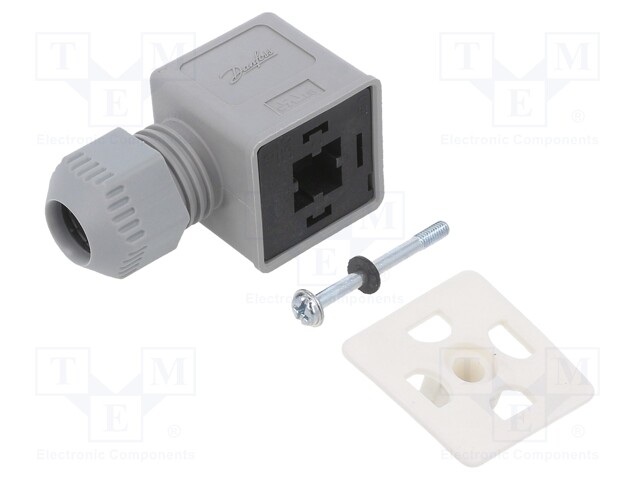 Accessories: plug for coil; IP67; cool white,grey; 250V