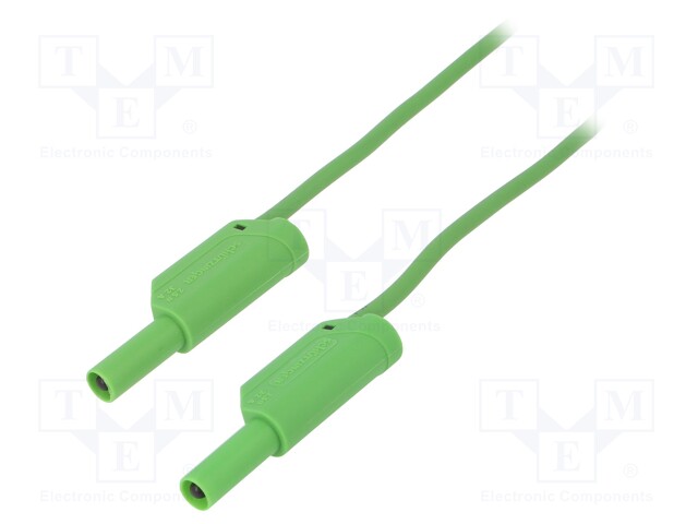 Test lead; PVC; 1.5m; green; 32A; Cond.cross sec: 2.5mm2