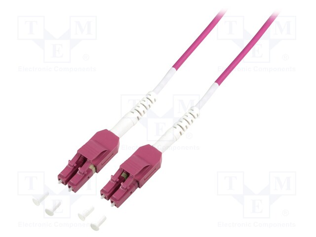 Fiber patch cord; OM4; both sides,LC/UPC; 1m; LSZH; violet