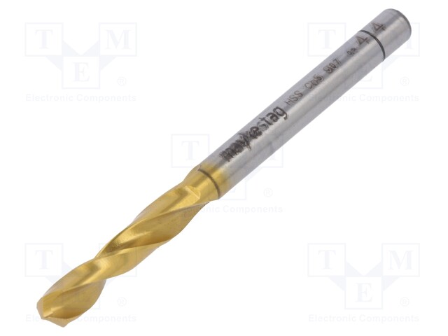 Drill bit; for metal; Ø: 4.4mm; L: 58mm; HSS-CO; film,separately