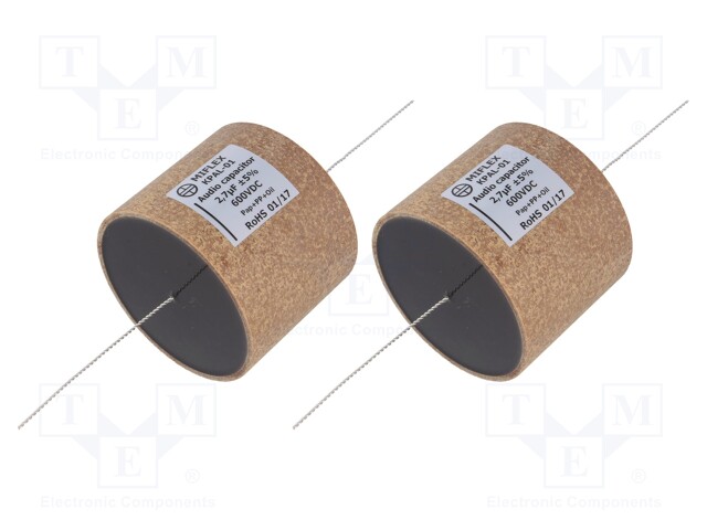 Capacitor: aluminum-polypropylene-paper; 2.7uF; 600VDC; ±5%