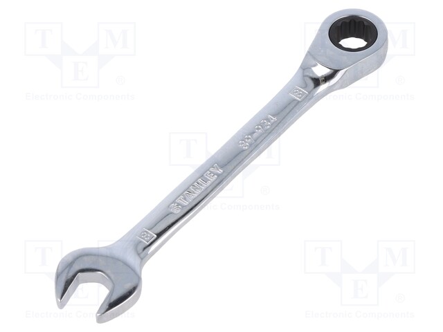 Key; combination spanner,with ratchet; 8mm; nickel plated