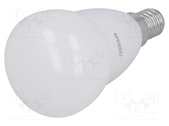 LED lamp; warm white; E14; 230VAC; 470lm; 5.7W; 2700K; CRImin: 80