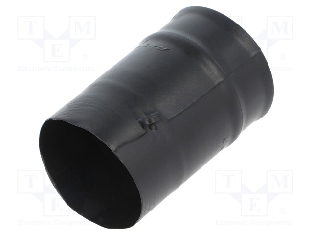 Heat shrink boot; glueless,straight; L: 80mm; black; elastomer