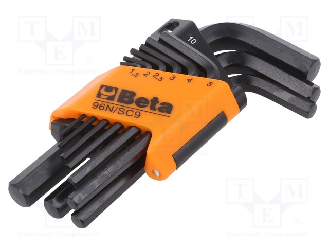 Wrenches set; hexagon keys; Pcs: 9; short