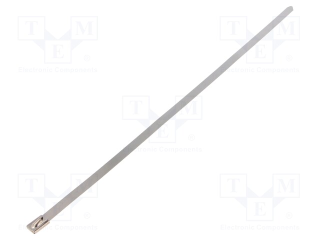 Cable tie; L: 360mm; W: 7.9mm; stainless steel; 1112N; Colour: steel