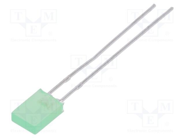 LED; rectangular; 5x2x7.15mm; green; 600÷1000mcd; 130°; Front: flat