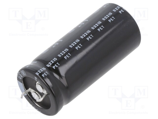 Capacitor: electrolytic; SNAP-IN; 330uF; 400VDC; Ø22x50mm; ±20%