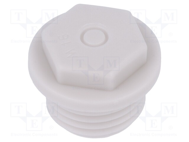 Stopper; M16; IP54; Mat: polyamide; grey; with pierceable membrane