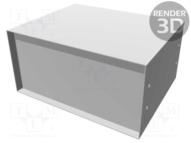 Enclosure: with panel; 1458; X: 254mm; Y: 203mm; Z: 127mm; black