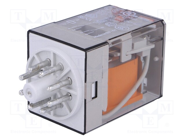 Relay: electromagnetic; DPDT; Ucoil: 24VAC; 10A/250VAC; 10A/30VDC