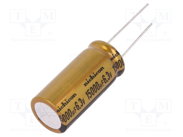 Capacitor: electrolytic; THT; 15000uF; 6.3VDC; Ø16x35.5mm; ±20%