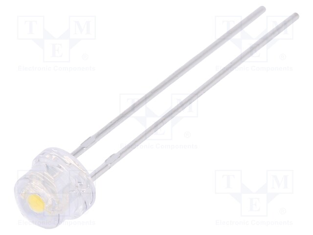 LED; 4.8mm; white neutral; 1300÷2200mcd; 100°; Front: convex; THT