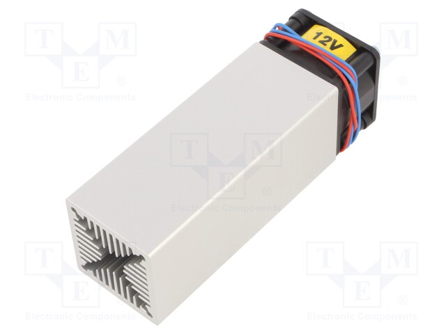 Heatsink: extruded; natural; L: 100mm; W: 40mm; H: 40mm; 1.1K/W; 12VDC