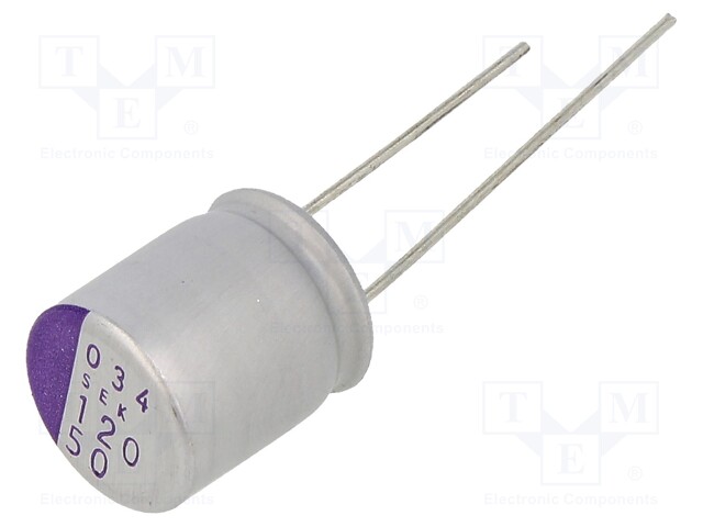 Capacitor: polymer; 120uF; 50VDC; SEK; THT; ±20%; -55÷125°C; 1000h