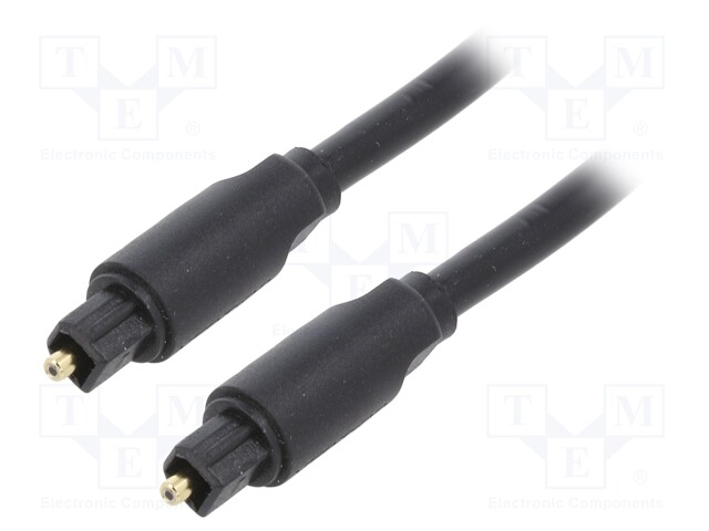 Cable; Toslink plug,both sides; 1.5m; Plating: gold-plated; black