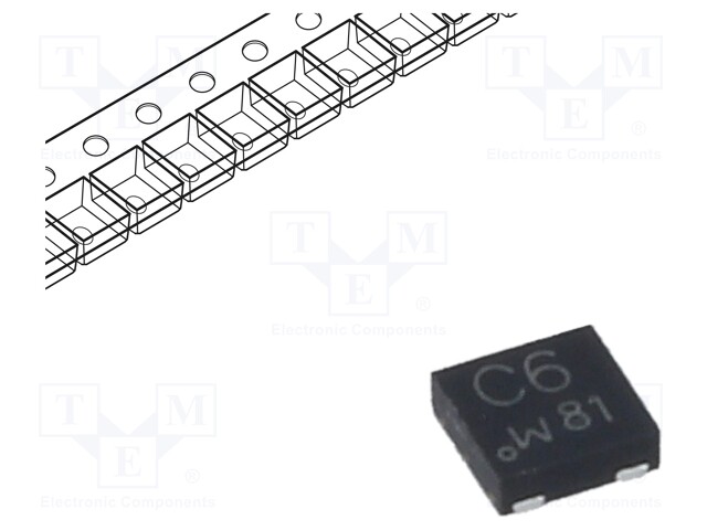 Transistor: PNP; bipolar; 45V; 1A; 1.65W; DFN2020D-3