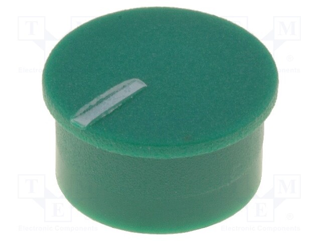 Cap; thermoplastic; push-in; Pointer: white; green