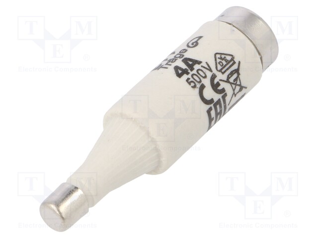 Fuse: fuse; gG; 4A; 500VAC; 500VDC; ceramic; DI; D