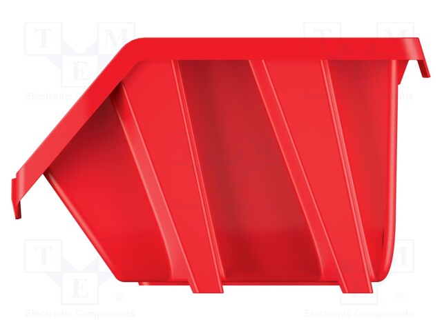 Container: cuvette; red; 158x187x114mm; KBIS20; BINEER; short