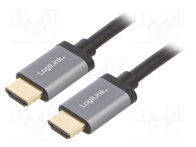 Cable; HDCP,HDMI 2.0; HDMI plug,both sides; 1m; black