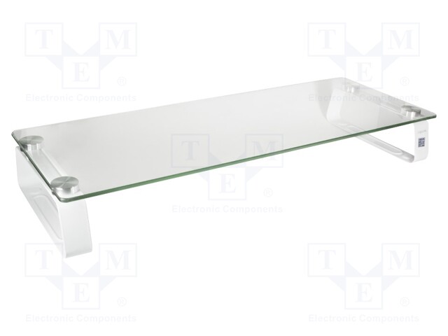 Monitor stand; 20kg; Mat: metal,steel,glass; Dim: 560x210x80mm