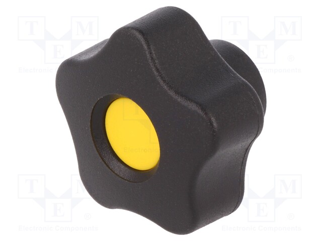 Knob; Dia: 32mm; M8; 12mm; H: 23mm; technopolymer (PP); black