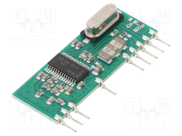 Module: RF; AM receiver; ASK,OOK; 868.35MHz; -107dBm; 4.5÷5.5VDC